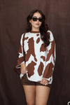 Sweater Tejido Cow Print