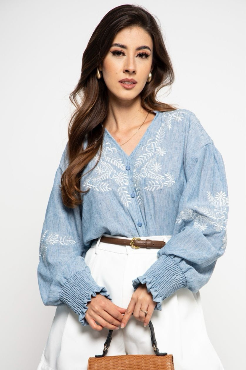 Blusa Poli-Lino Suavizado