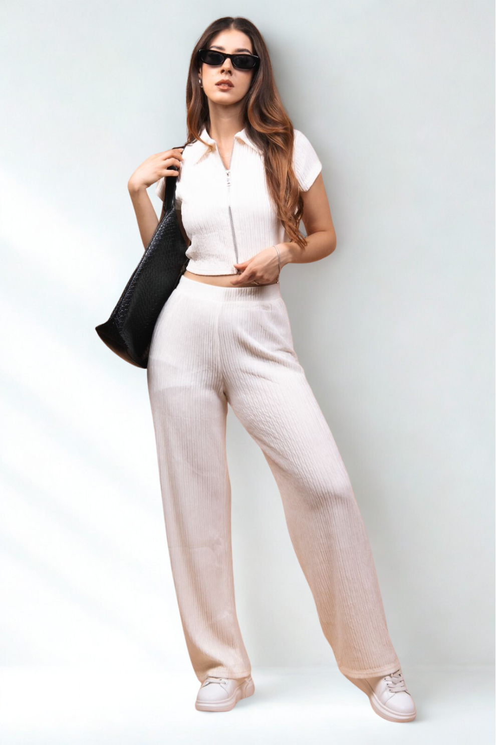 Conjunto Blusa con Cierre + Pantalón Ribb