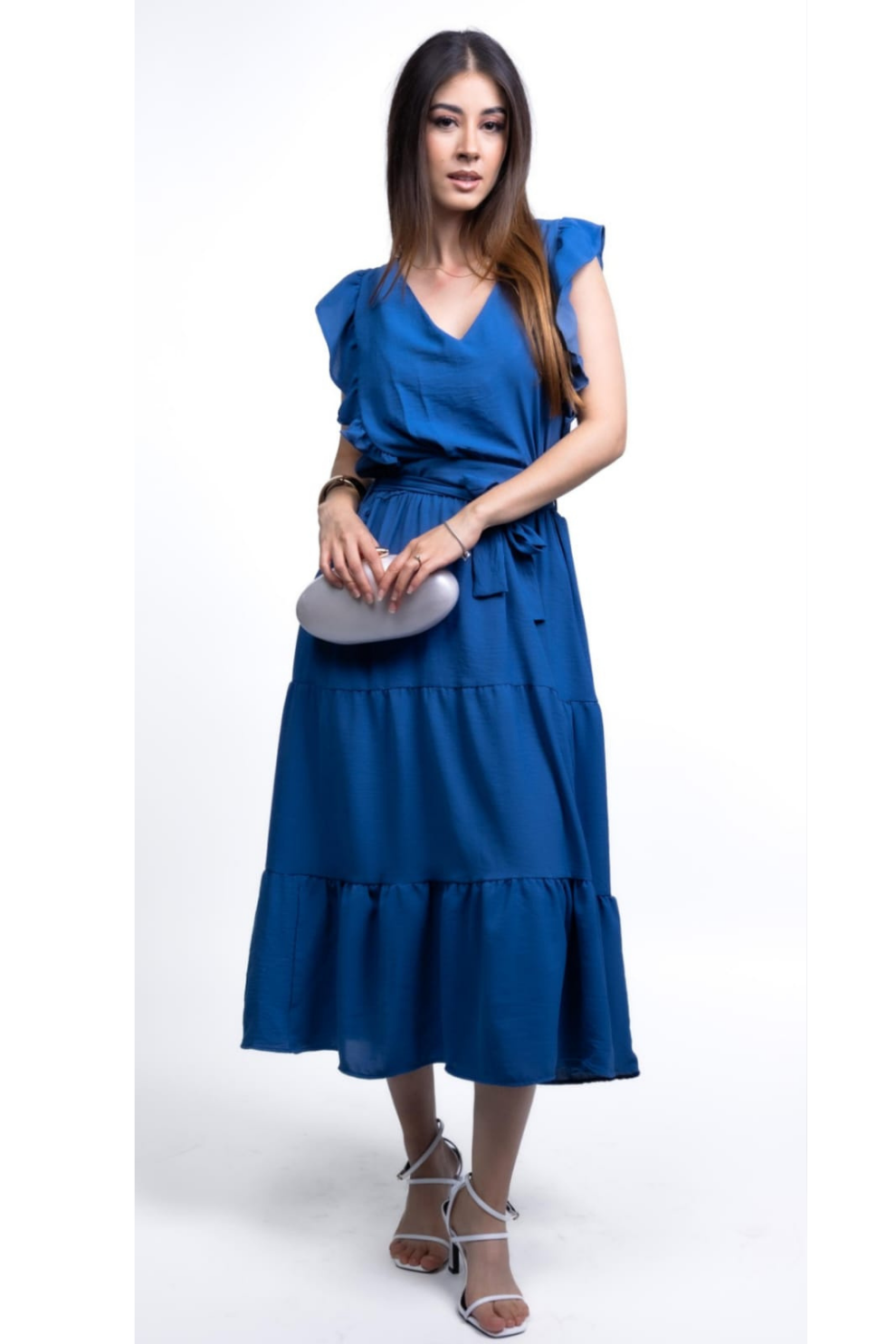 Vestido Midi con Olanes