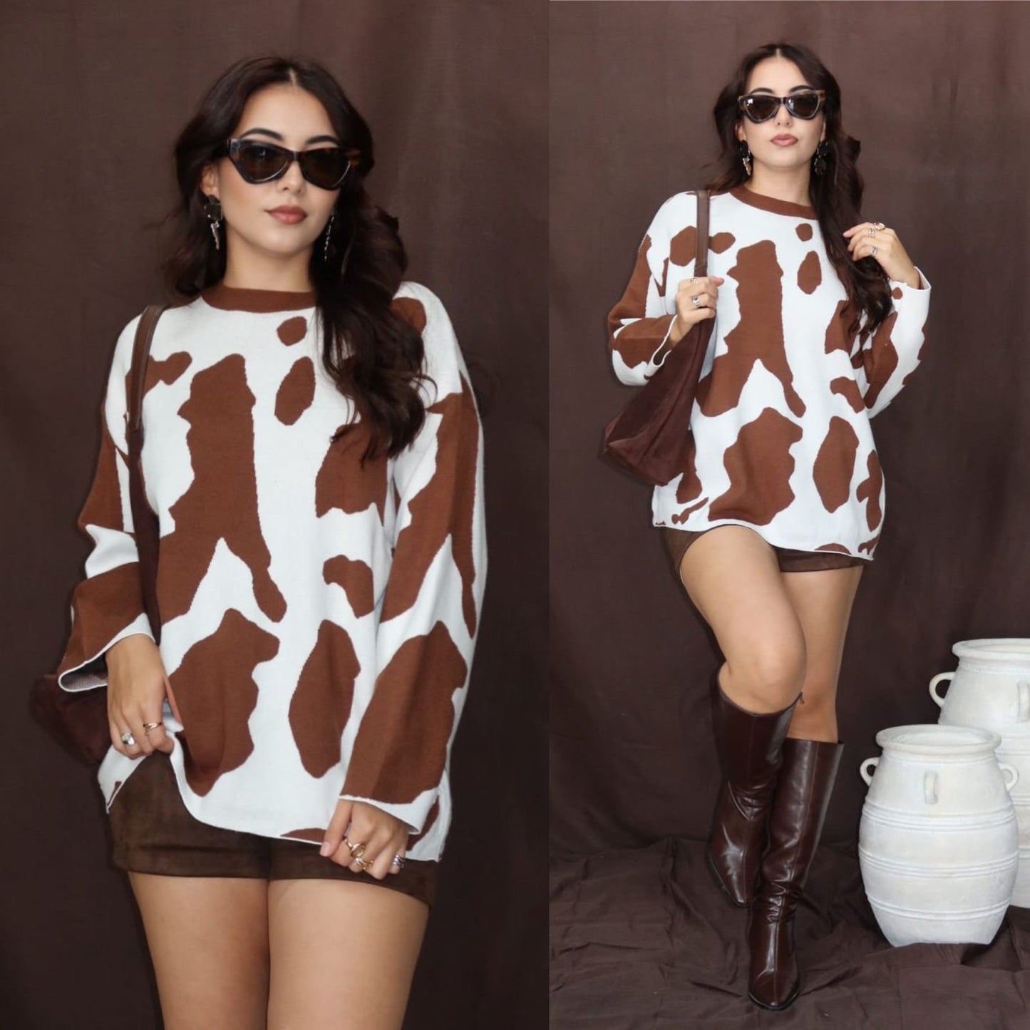 Sweater Tejido Cow Print