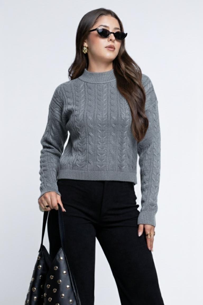 Suéter de punto tejido elegante