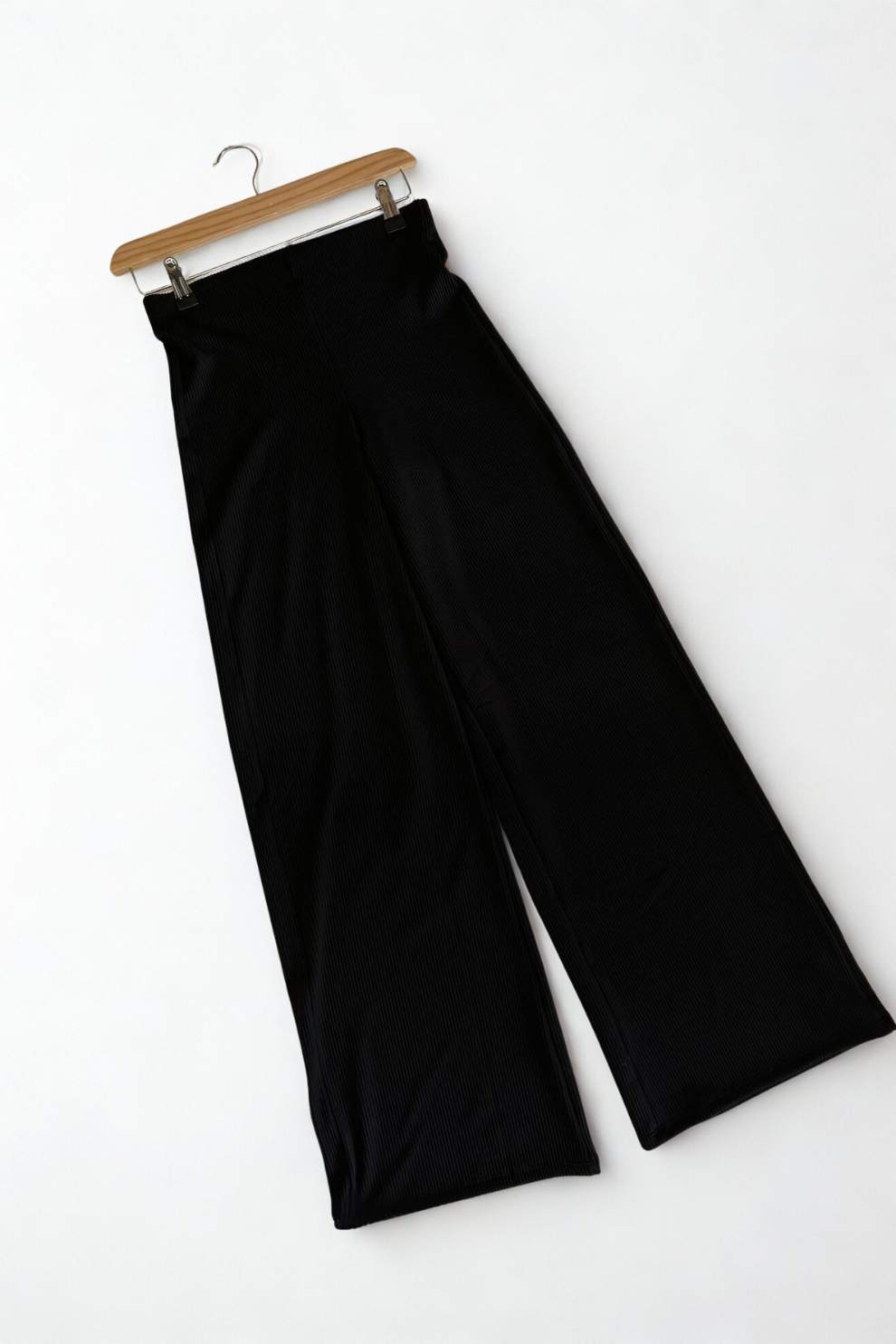 Pantalón Ribb Gruesa Tiro Alto