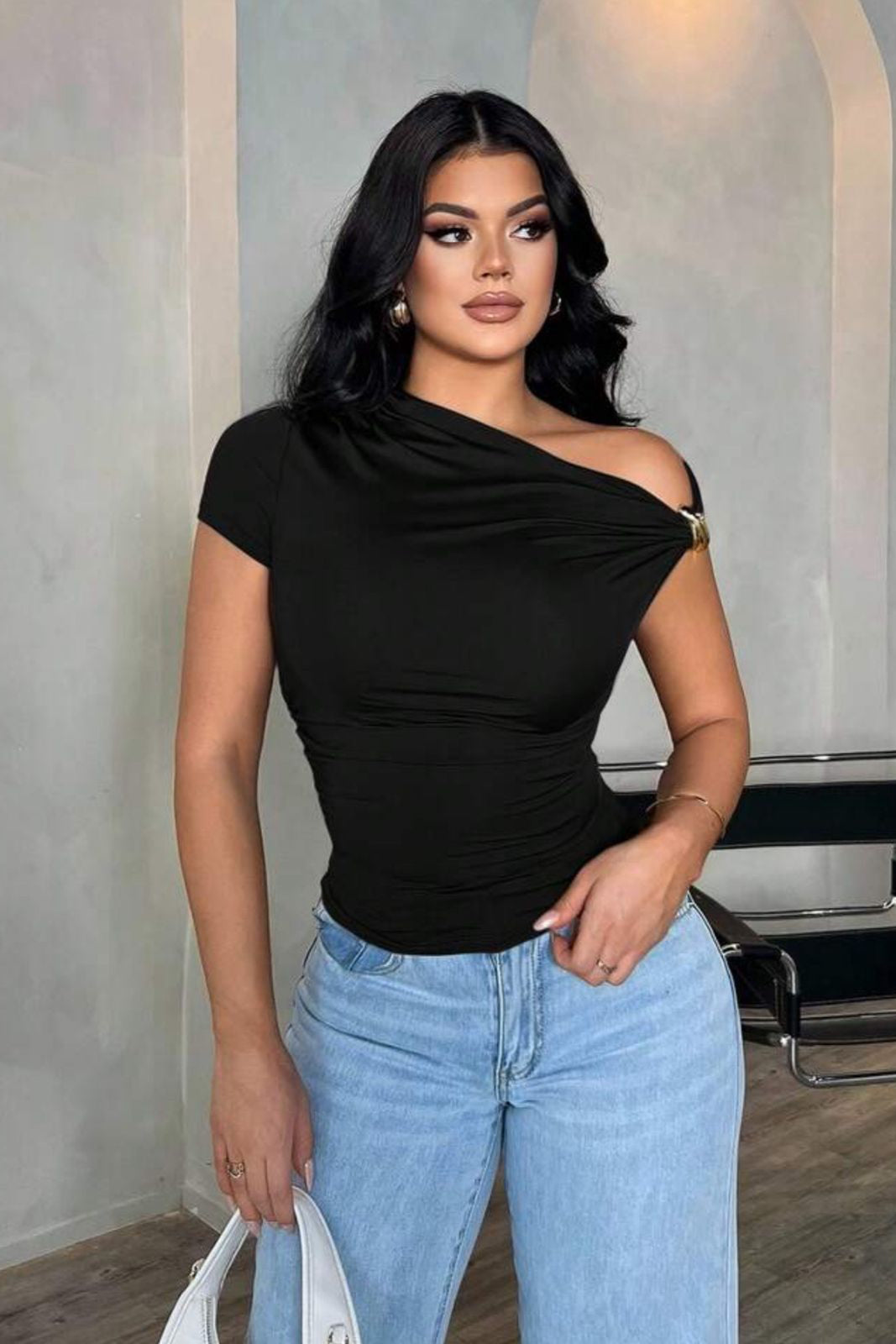 Blusa en Licra Premium con Argolla Lateral