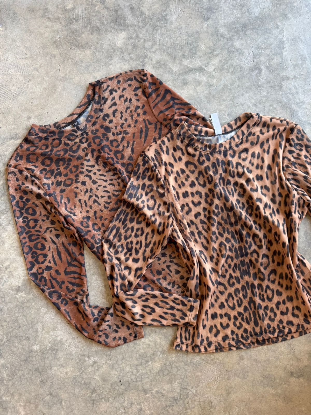 Blusa Mesh Estampado Leopardo