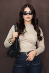 Blusa con detalle plisado