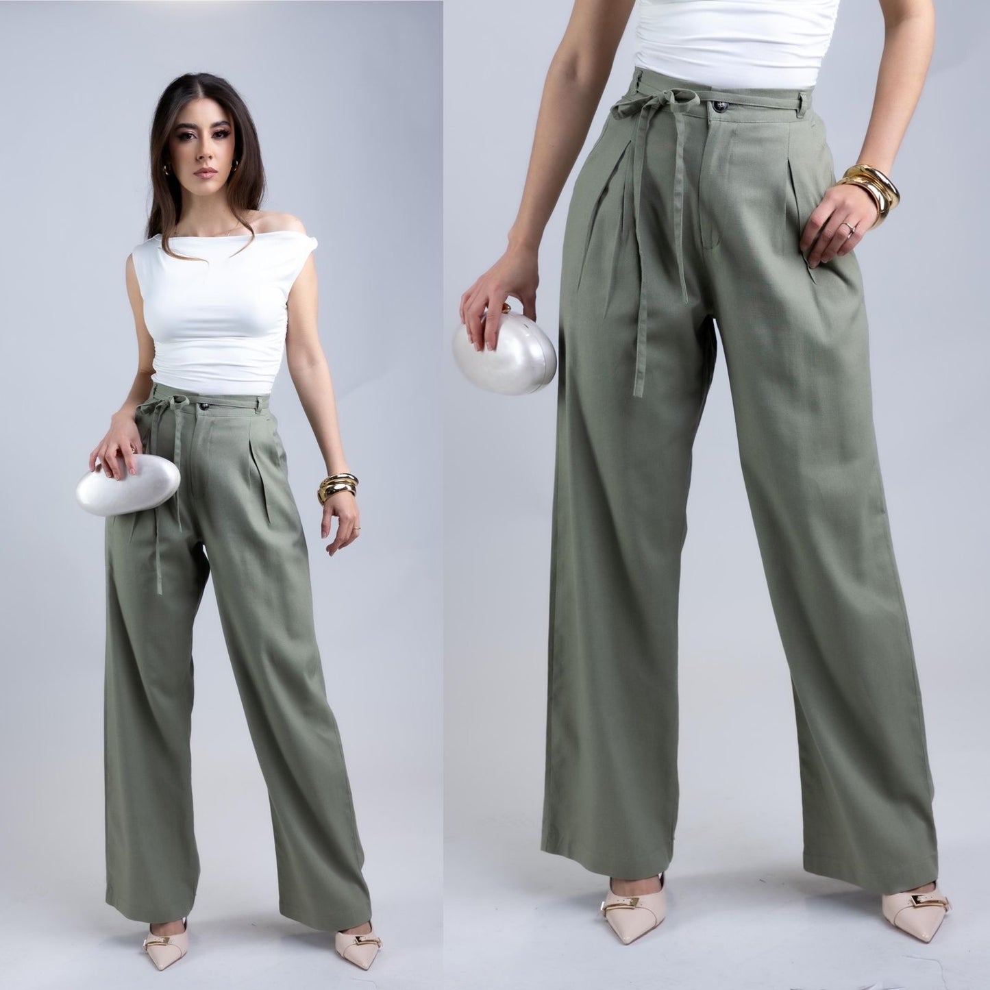 Pantalon de lino suavizado