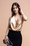 Blusa cuello cowl / halter