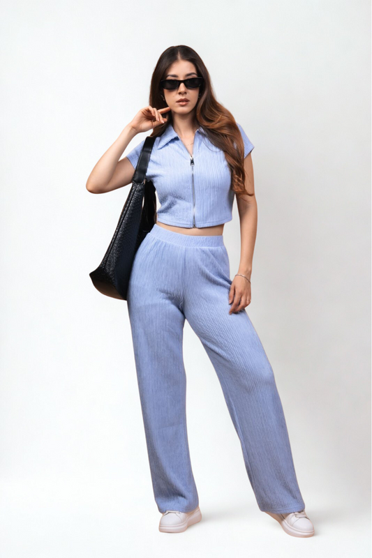 Conjunto Blusa con Cierre + Pantalón Ribb