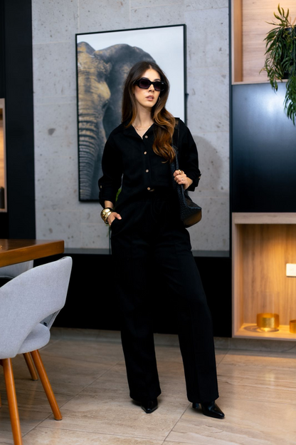 Conjunto Camisa y Pantalón de Gamuza