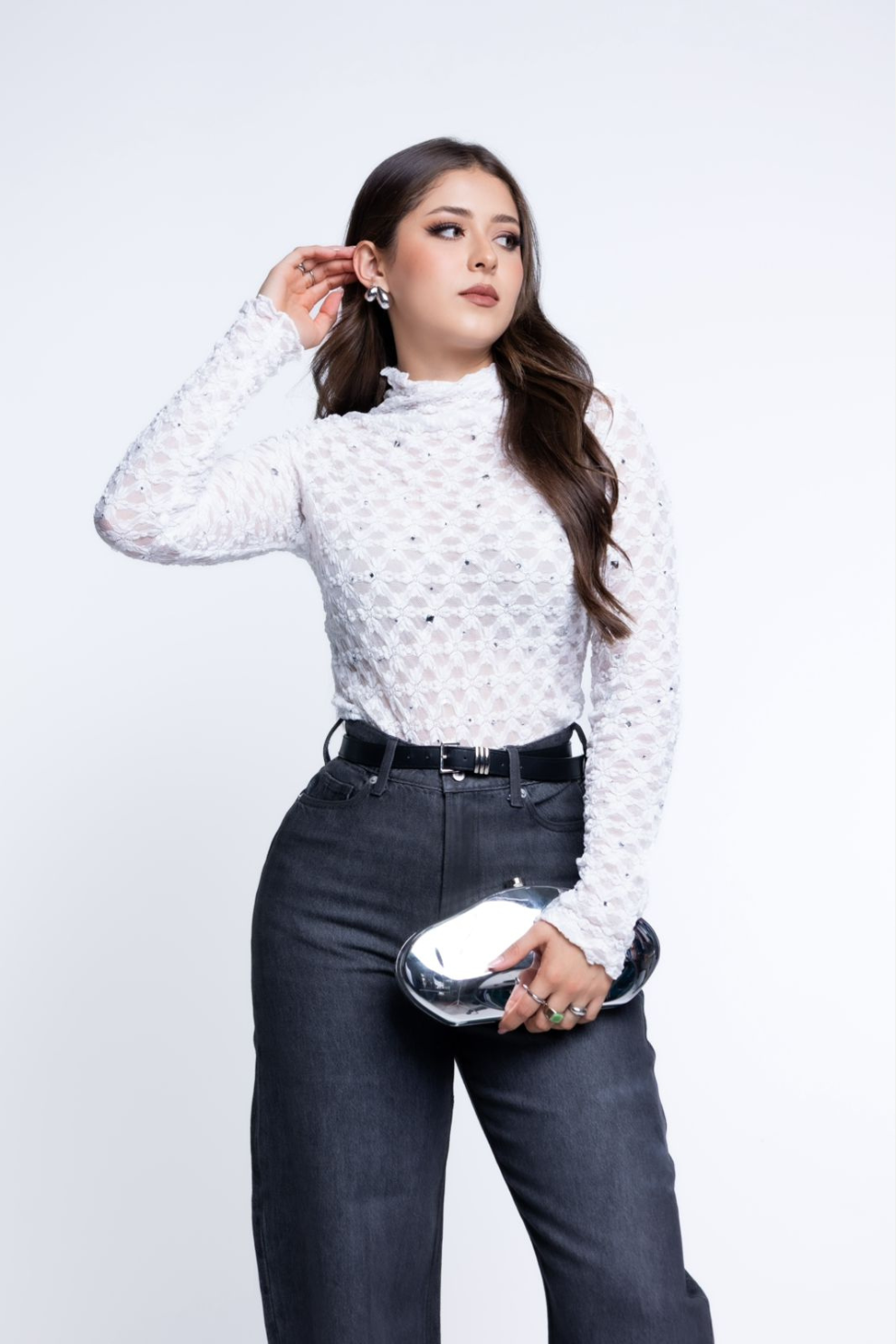 Blusa Mesh con Piedrería ✨🇺🇸
