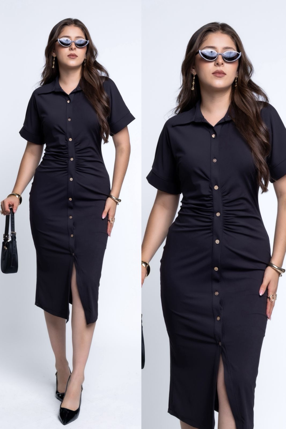 Vestido Zara Plisado de Licra Spandex Premium