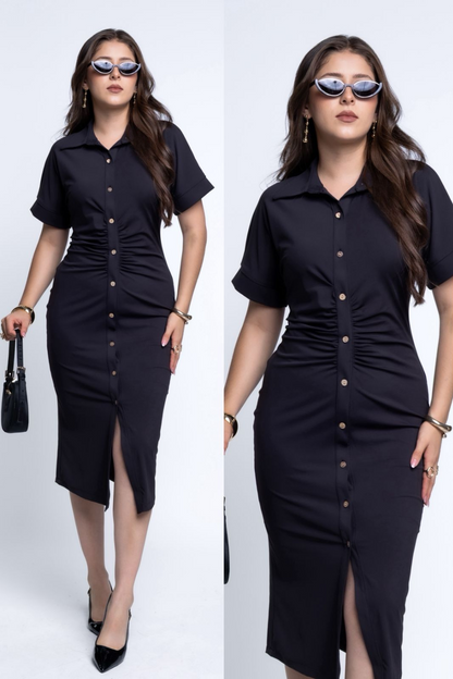 Vestido Zara Plisado de Licra Spandex Premium