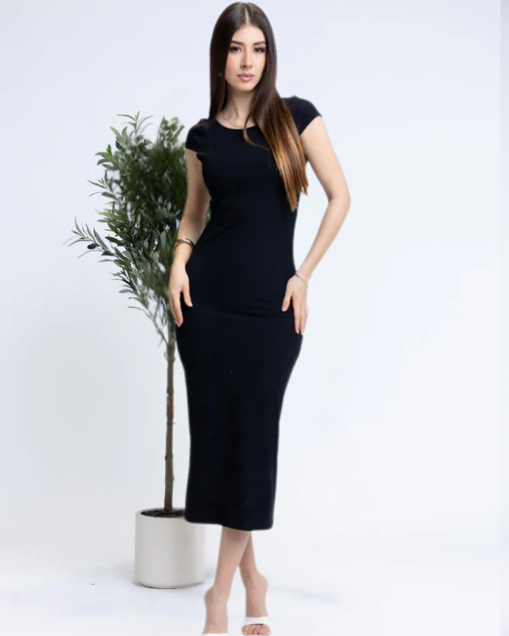 Vestido con escote en la espalda