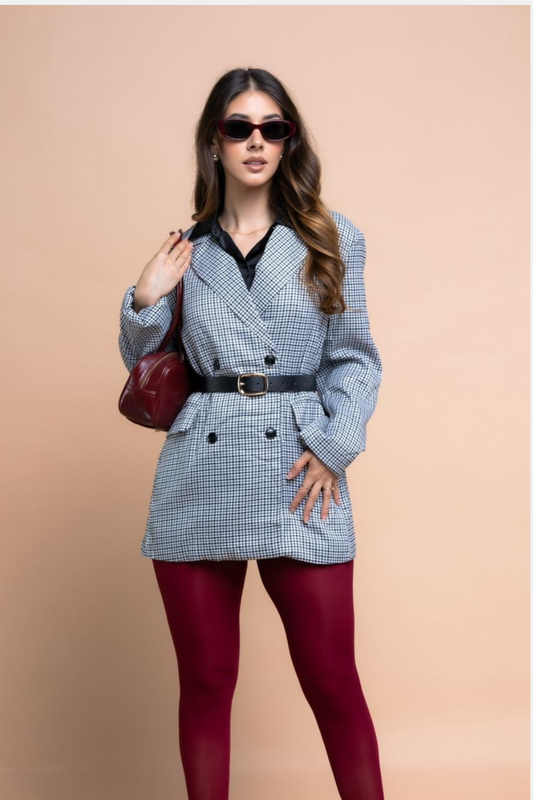 Saco Premium en tela de cuadros