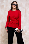 Blusa/Saco con Botones Forrados – Tela Premium