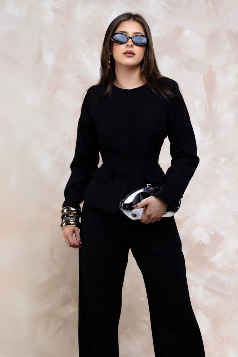 Blusa/Saco con Botones Forrados – Tela Premium