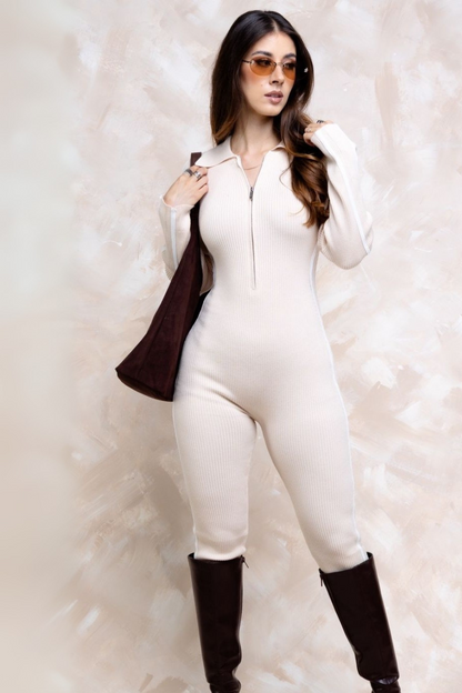 Enterizo en Tejido Premium Spandex Grueso – Cierre Frontal