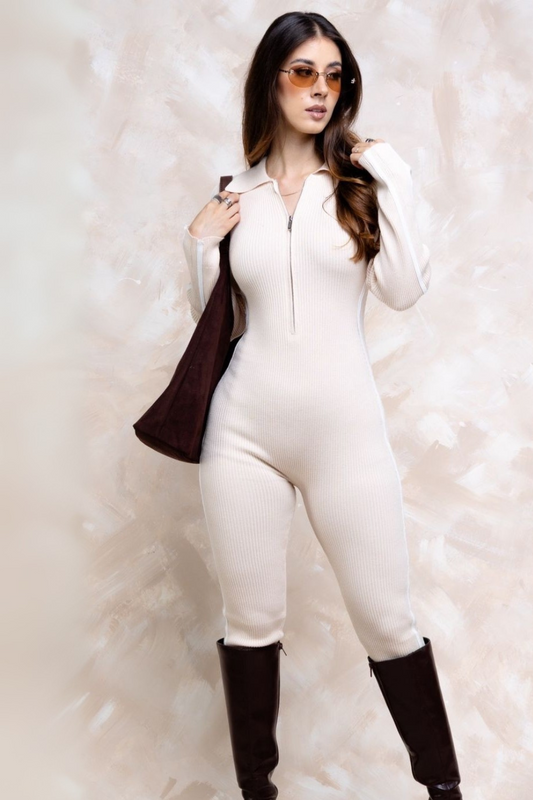 Enterizo en Tejido Premium Spandex Grueso – Cierre Frontal