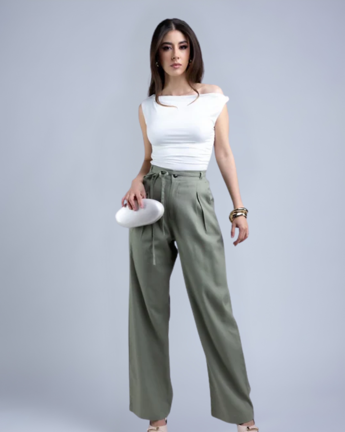 Pantalon de lino suavizado
