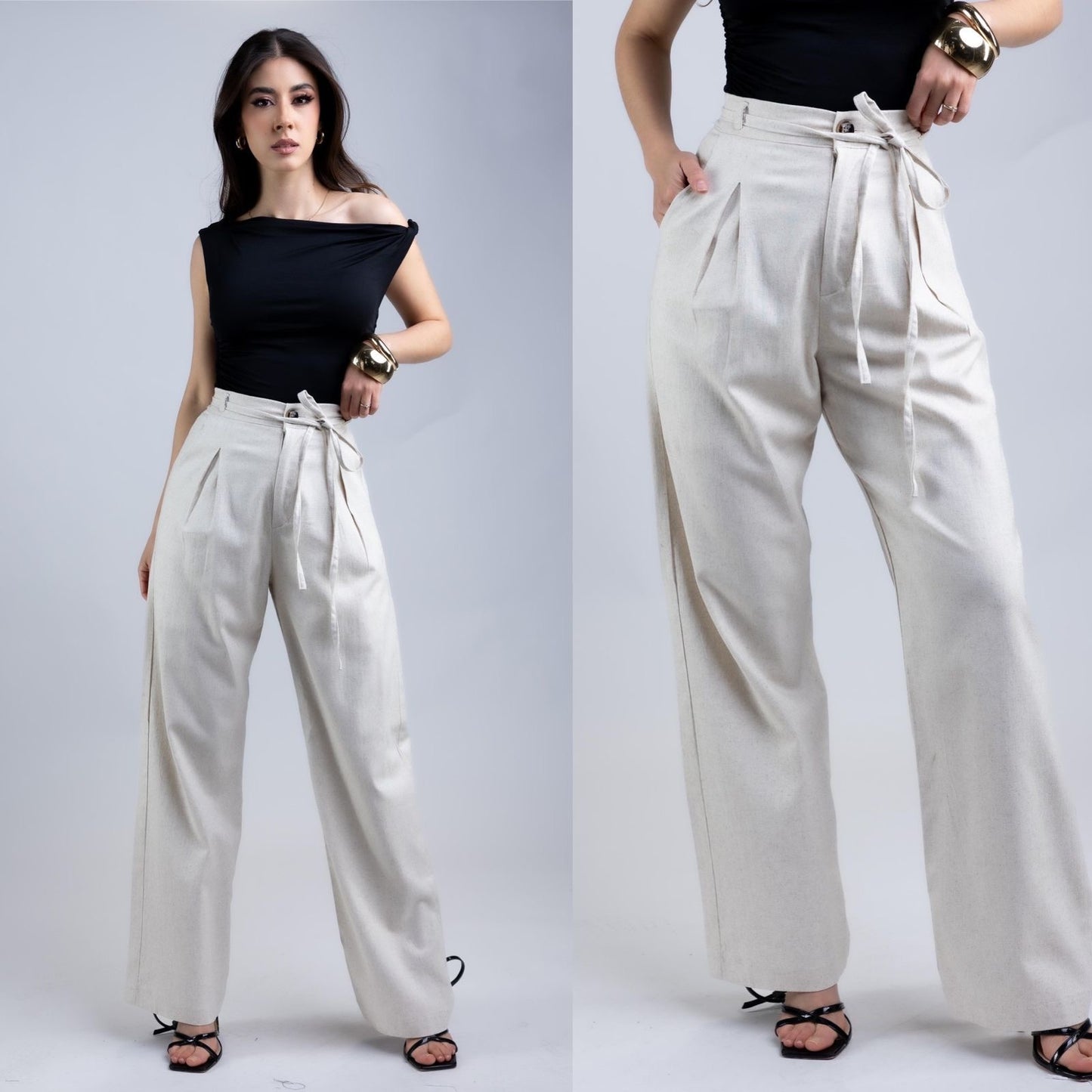 Pantalon de lino suavizado