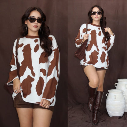 Sweater Tejido Cow Print