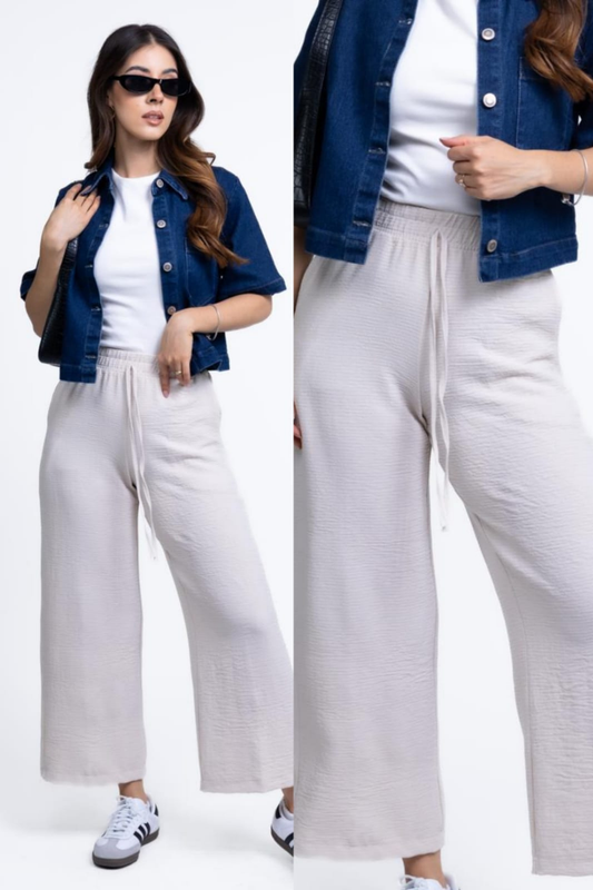 Pantalón con Cintura Elástica y Bolsillos Laterales