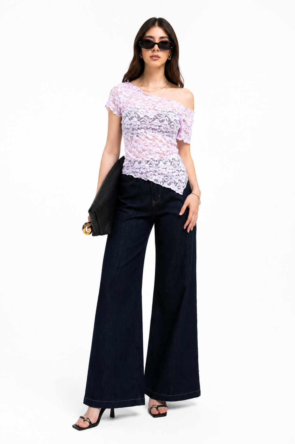 Blusa Asimétrica Encaje