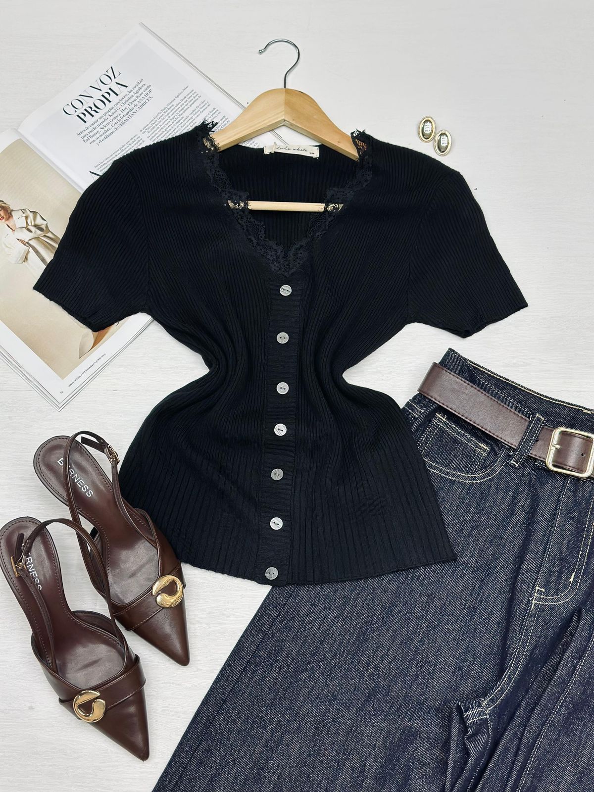 Blusa Tejida Encaje V