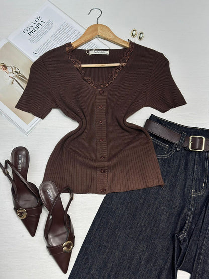 Blusa Tejida Encaje V
