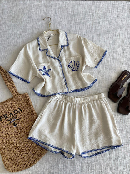 Conjunto Bordado Gasa