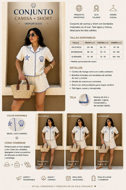 Conjunto Bordado Gasa