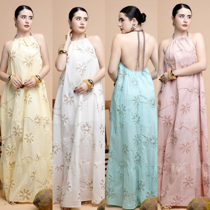 Vestido bordado 3D