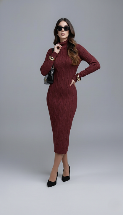 Vestido Tejido de Cuello