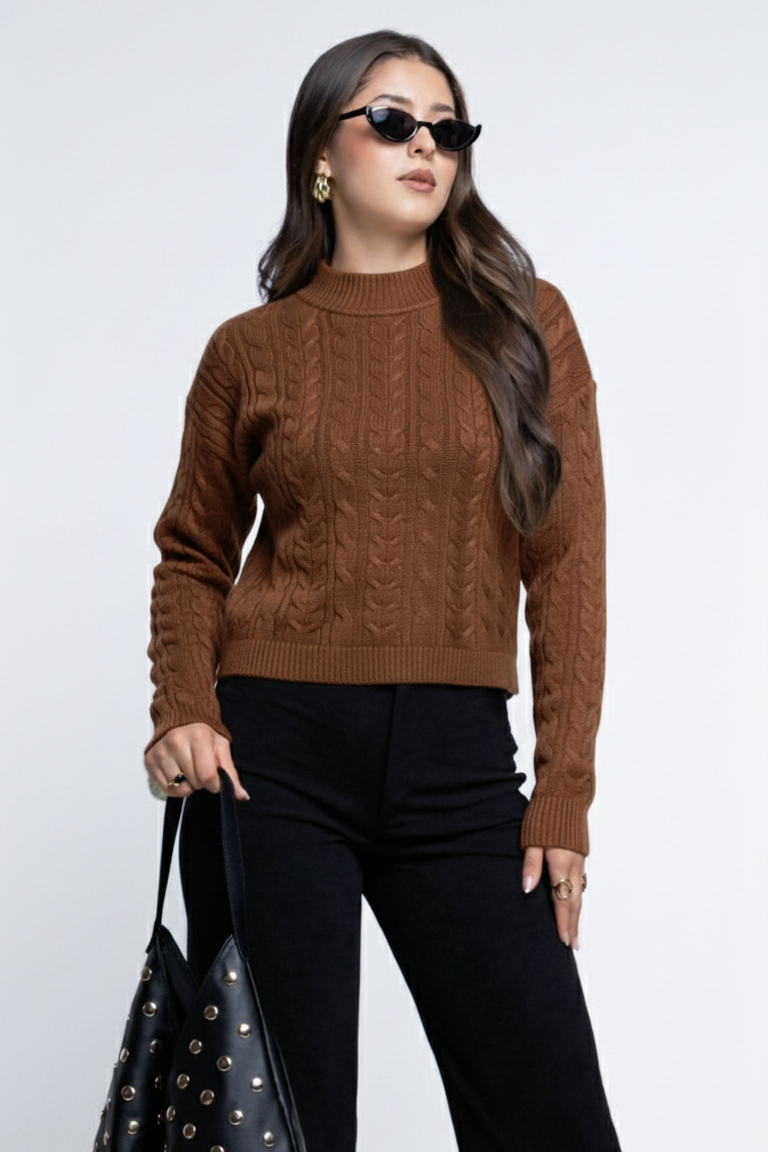 Suéter de punto tejido elegante