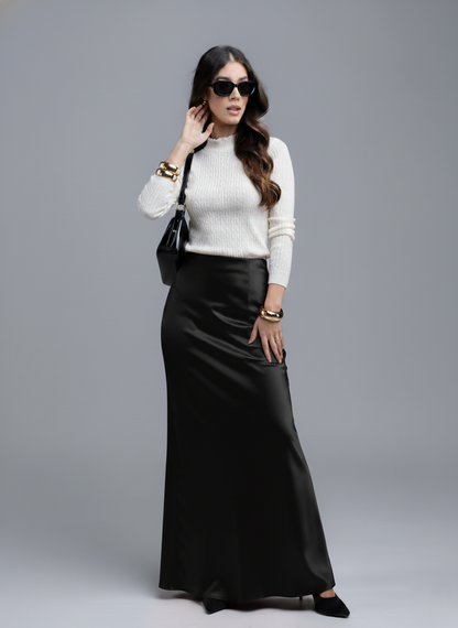 Falda Larga Satinada