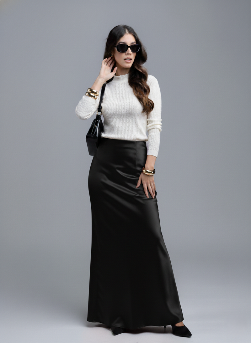 Falda Larga Satinada