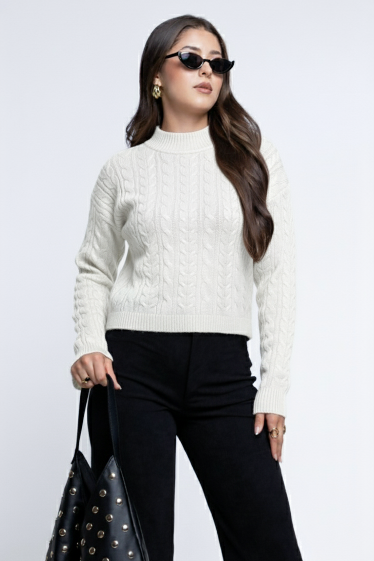 Suéter de punto tejido elegante