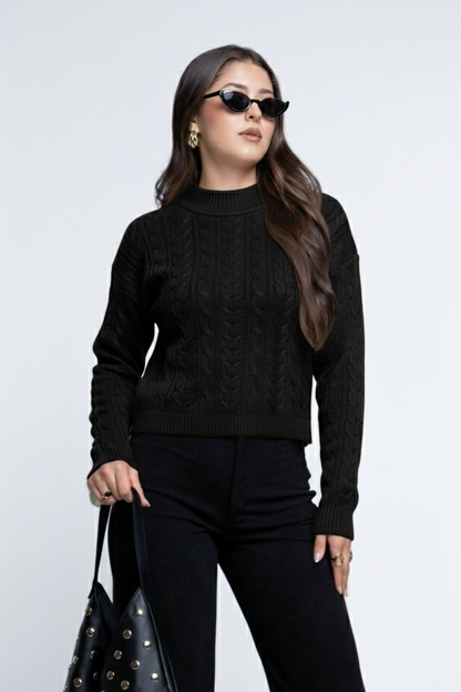 Suéter de punto tejido elegante