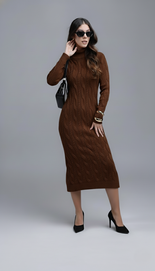 Vestido Tejido de Cuello