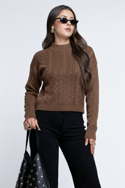 Suéter de punto tejido elegante