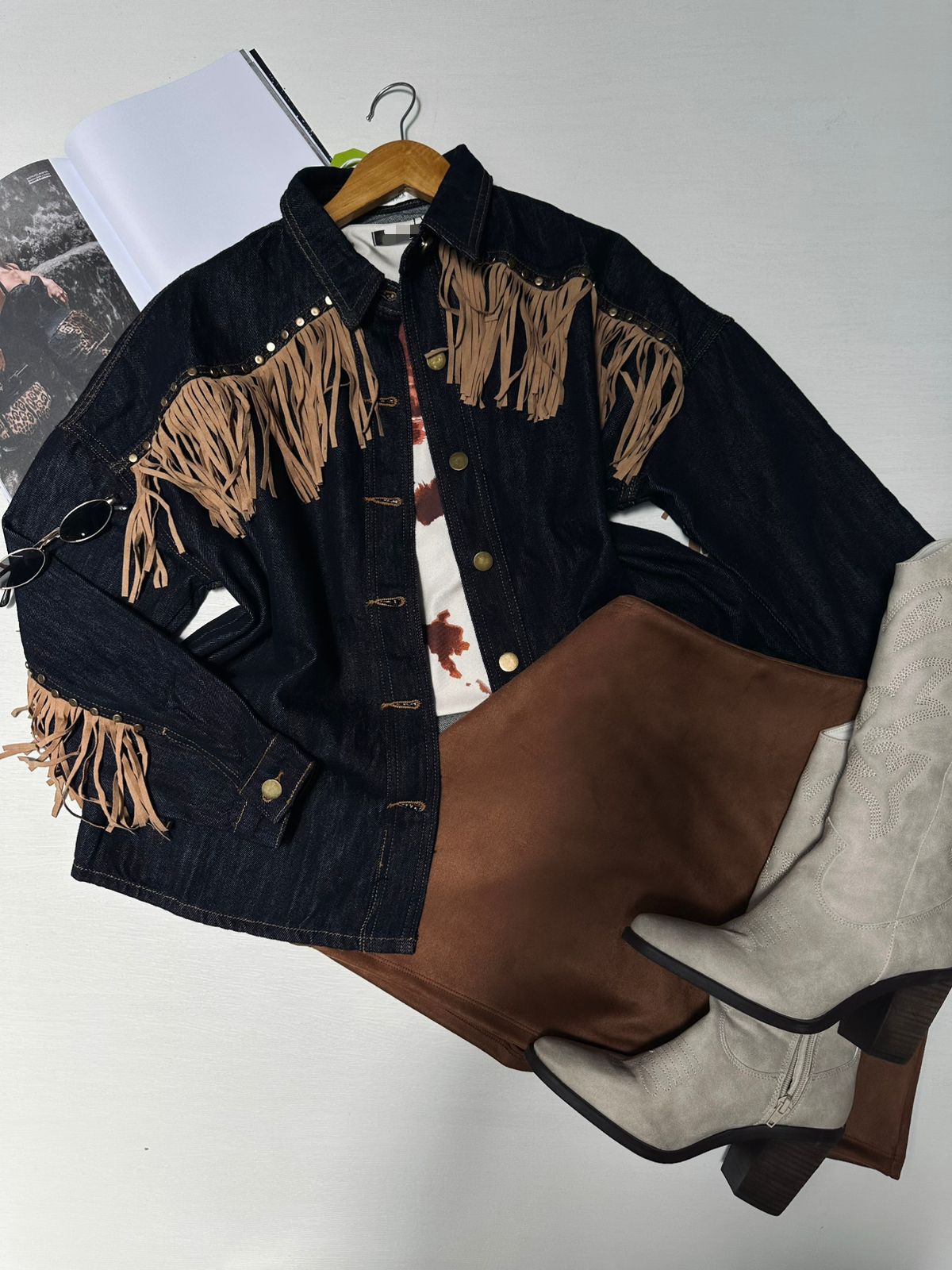 Sobrecamisa Denim con barbas
