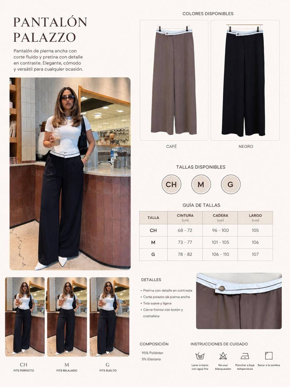 Pantalón Vestir Pretina Combinada