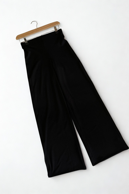 Pantalón Ribb Gruesa Tiro Alto