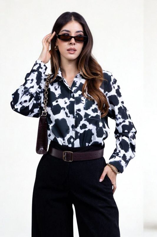 Camisa Estampado Cow Print