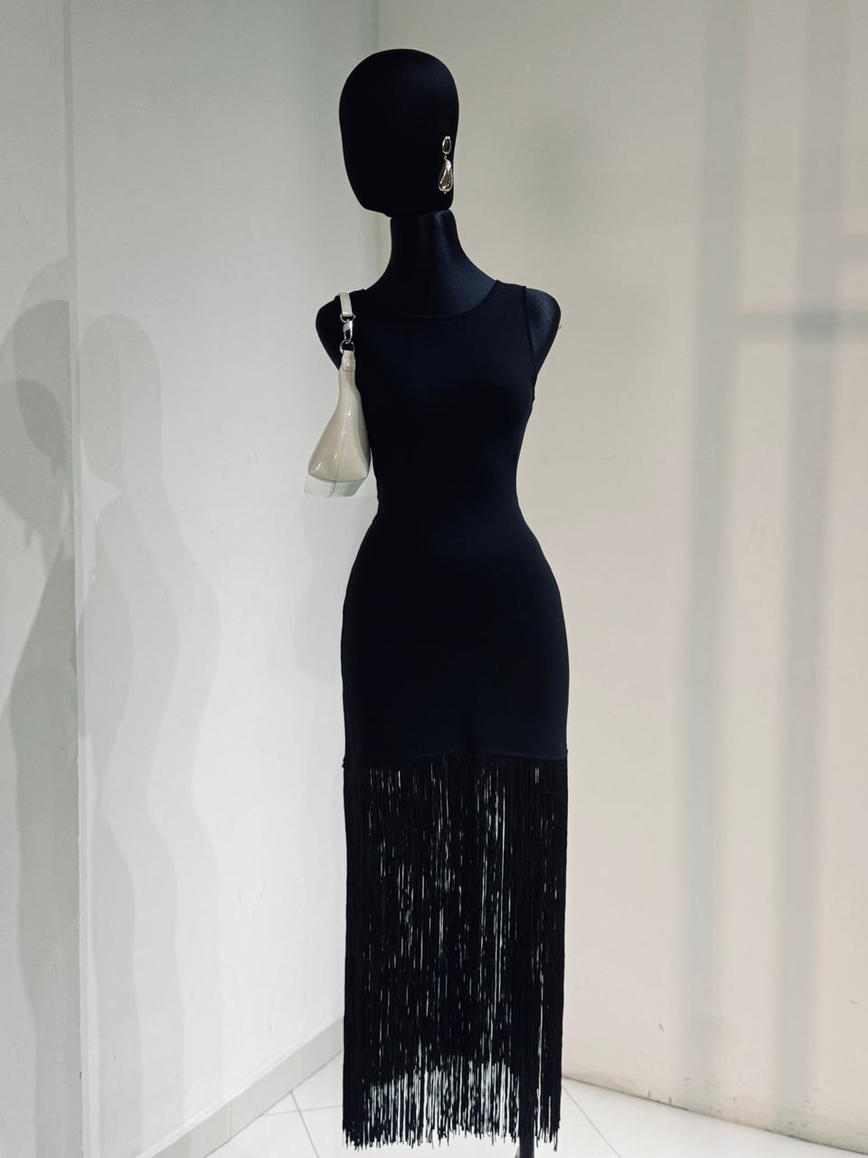 Vestido Largo Flecos
