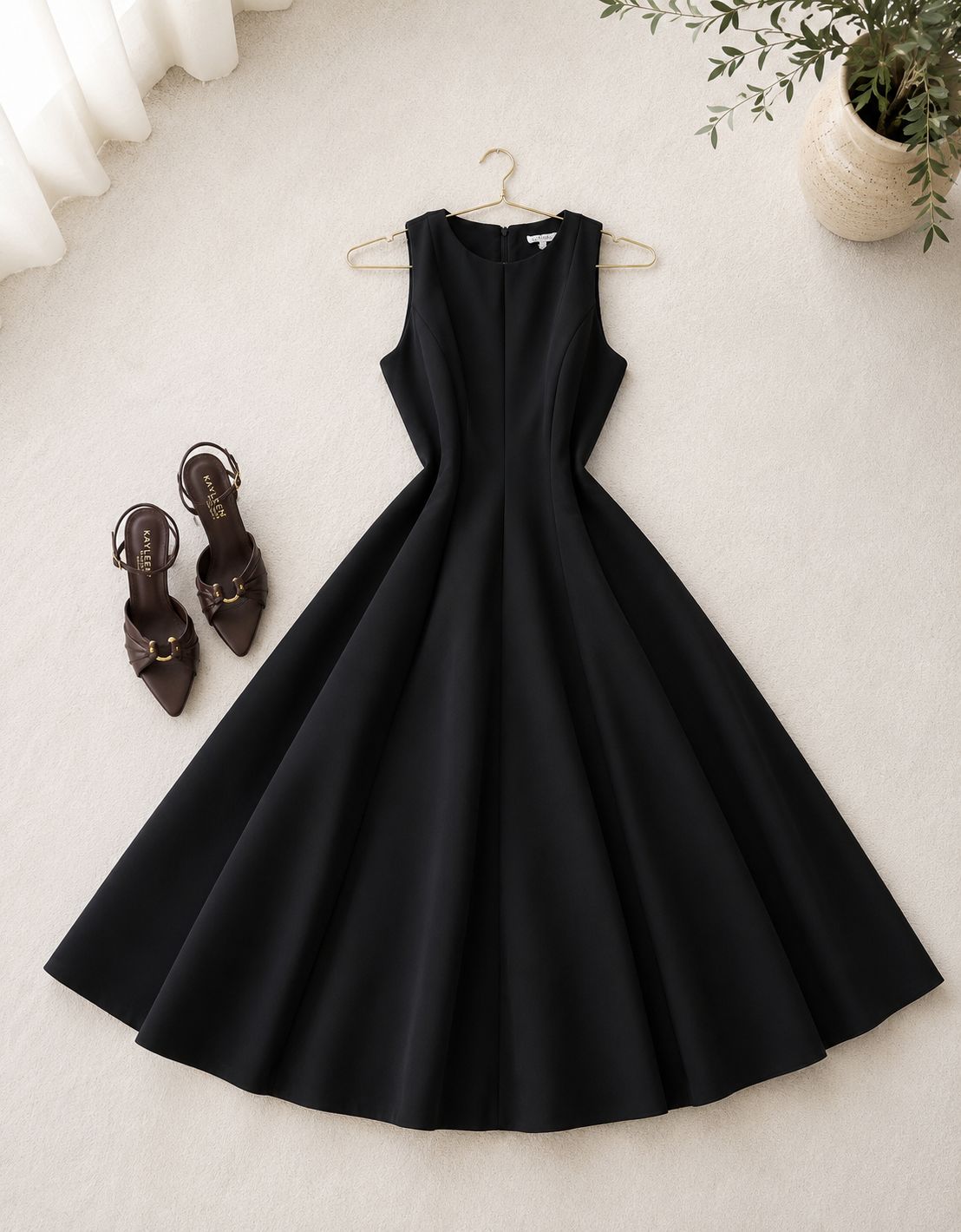 Vestido Midi con Vuelo
