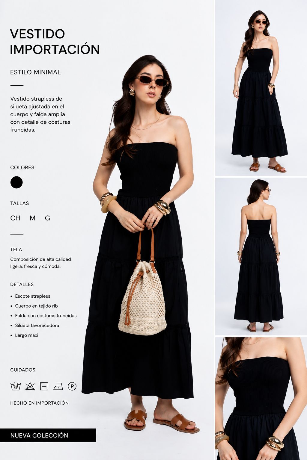 Vestido Strapless Fresco