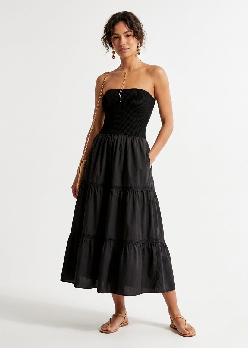 Vestido Strapless Fresco