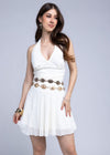 Vestido encaje con escote